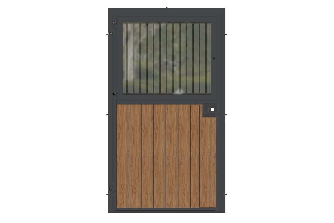 Profi Tür 2-teilig oben Sicherheitsglas, drehbar